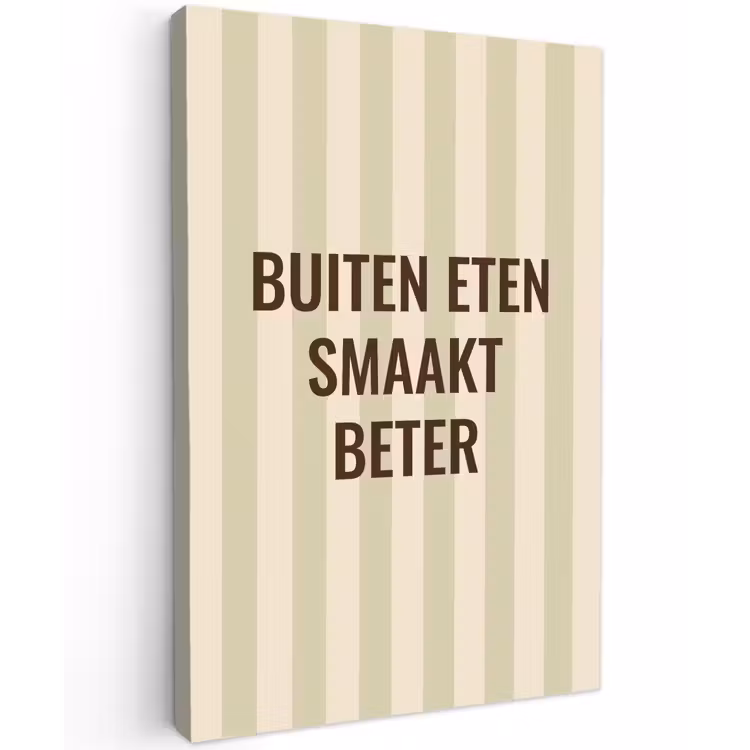Buiten - Quote - Strepen - Zomer canvas 2cm klein -z3d