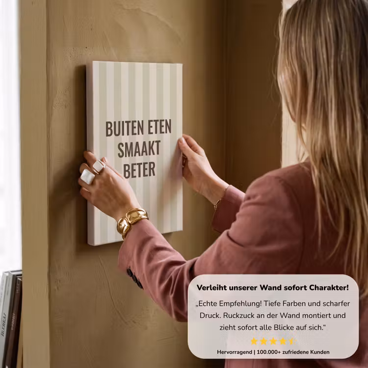 Buiten - Quote - Strepen - Zomer canvas 2cm klein -Xsfeer7_DE