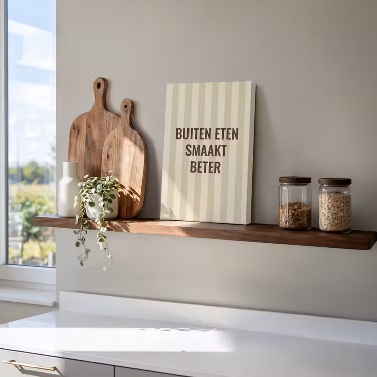 Buiten - Quote - Strepen - Zomer canvas 2cm klein -atmosphere_sfeer3_global