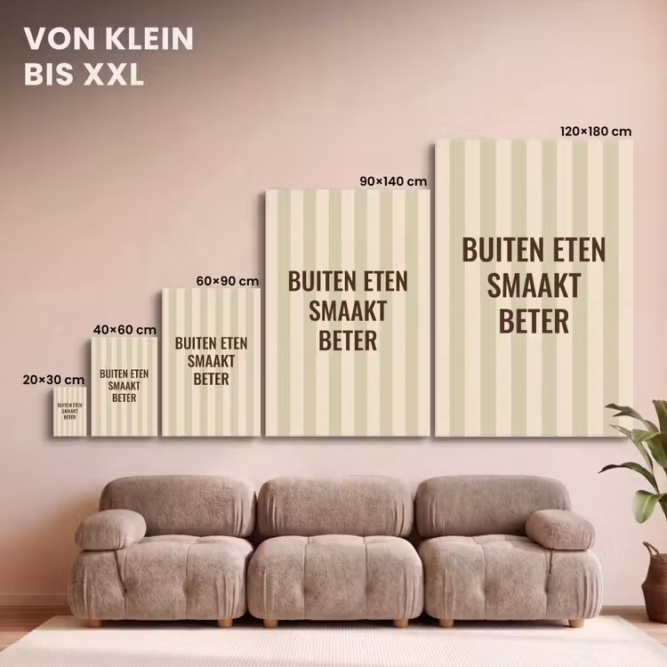 Buiten - Quote - Strepen - Zomer canvas 2cm klein -Xsfeer8_DE
