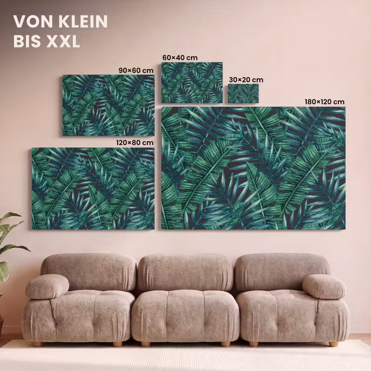 Jungle - Bladeren - Tropisch canvas 2cm klein -Xsfeer8_DE
