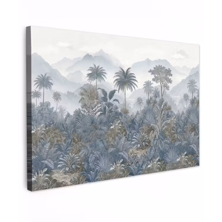 Jungle - Landschap - Blauw canvas 2cm klein -z3d