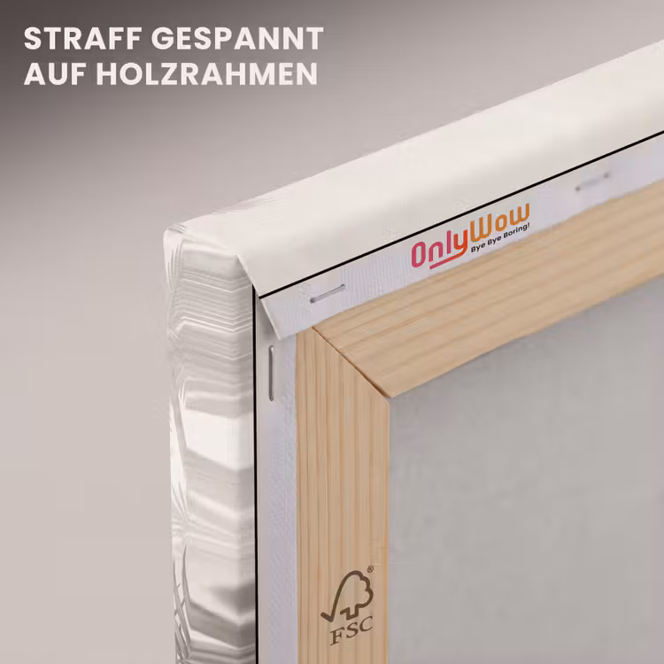 Jungle - Tropisch - Natuur -Vintage - Beige canvas 2cm klein -uniquesellingpoint_afwerking-onlywow_DE