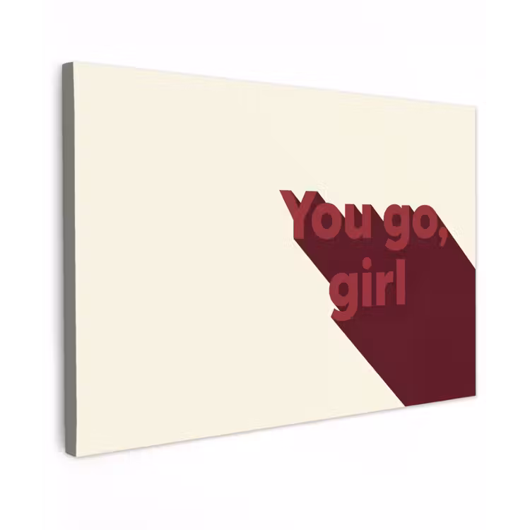 you go girl - 3D - Rood canvas 2cm klein -z3d
