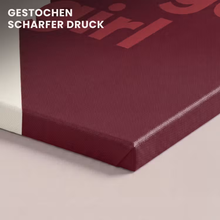 you go girl - 3D - Rood canvas 2cm klein -closeup_print_DE