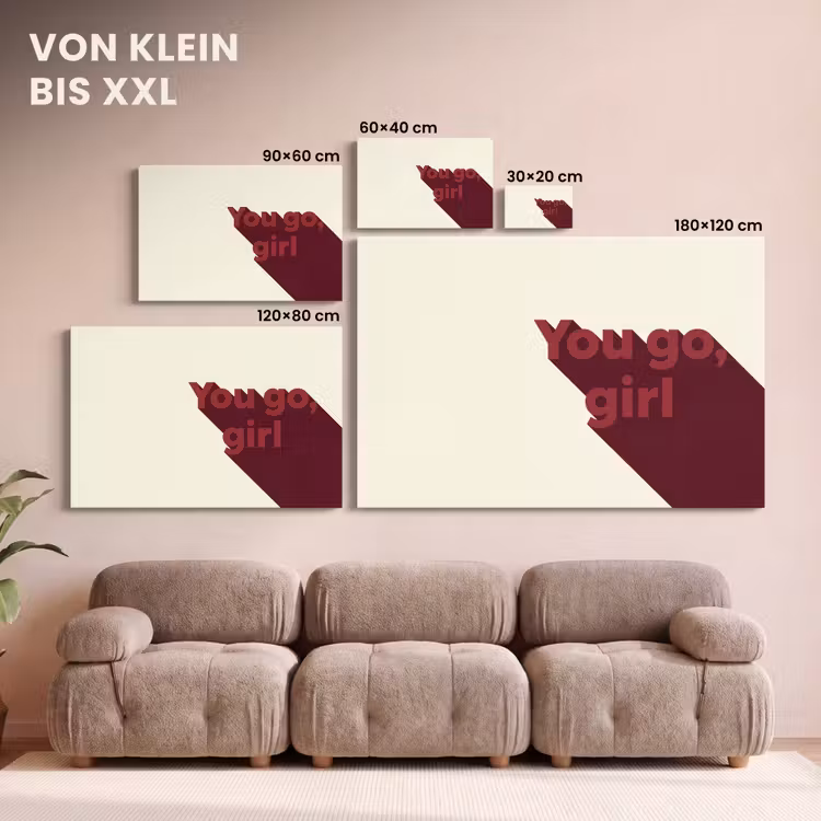 you go girl - 3D - Rood canvas 2cm klein -Xsfeer8_DE