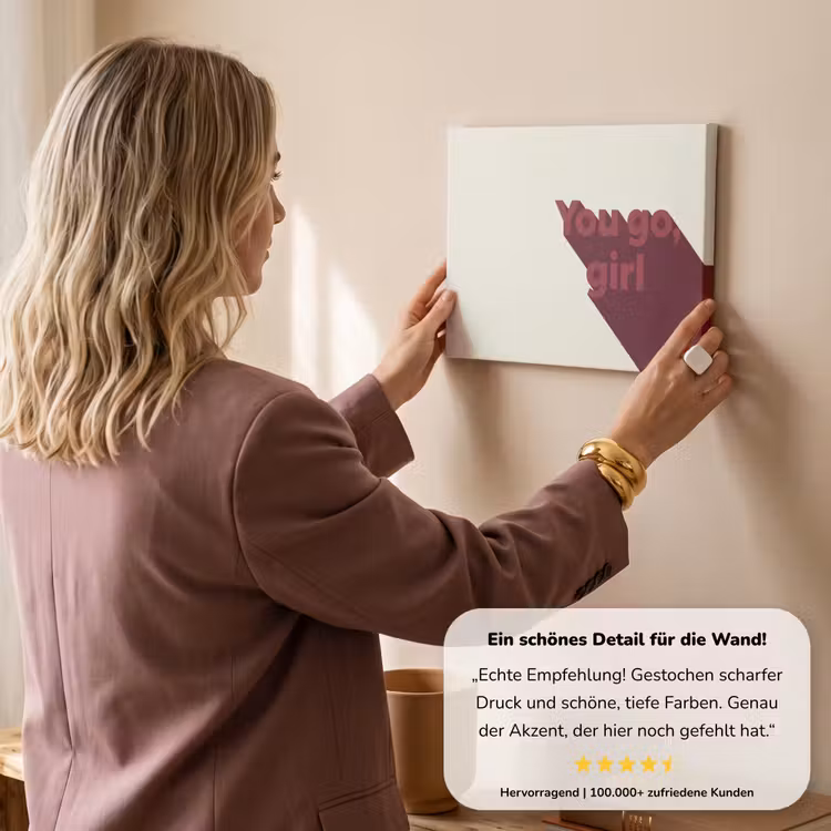 you go girl - 3D - Rood canvas 2cm klein -Xsfeer7_DE