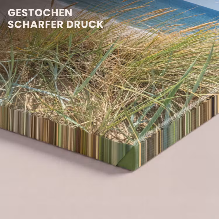 Duin - Gras - Zee - Strand canvas 2cm klein -closeup_print_DE