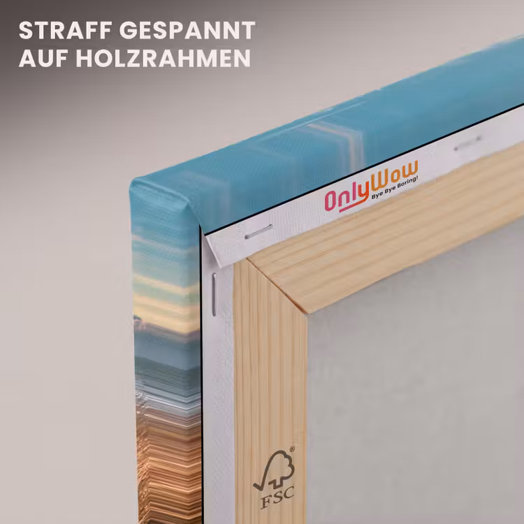 Duin - Planten - Zonsondergang - Strand - Zee canvas 2cm klein -uniquesellingpoint_afwerking-onlywow_DE