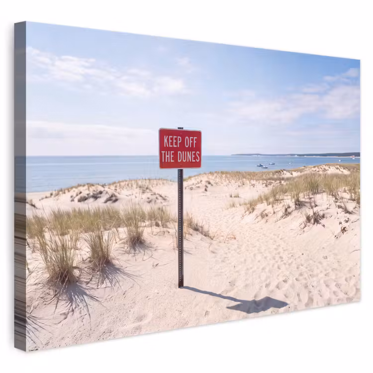 Duin - Bord - Kust - Landschap - Rood canvas 2cm klein -3d