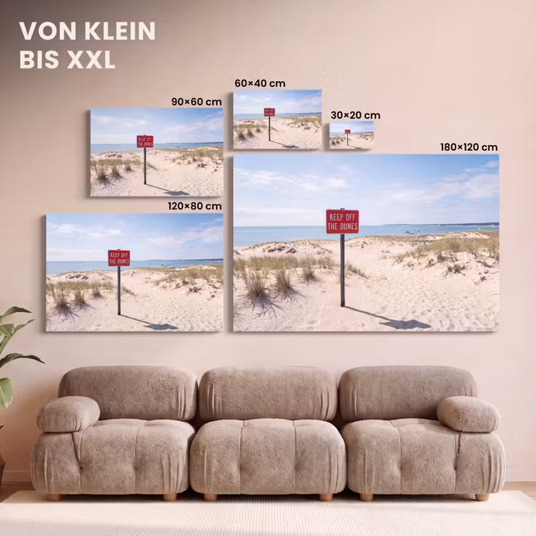 Duin - Bord - Kust - Landschap - Rood canvas 2cm klein -Xsfeer8_DE