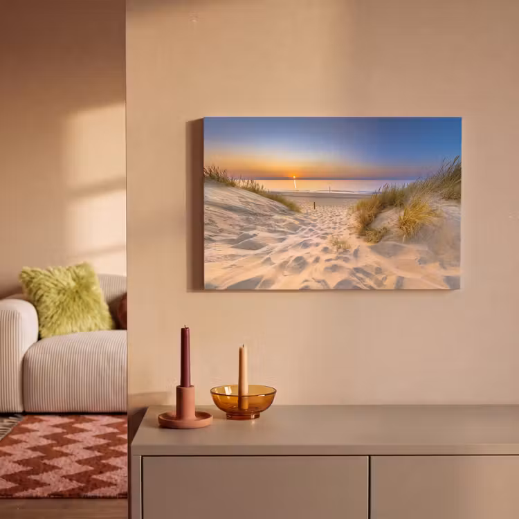 Duin - Zonsondergang - Horizon - Strand - Gras canvas 2cm klein -sfeer1