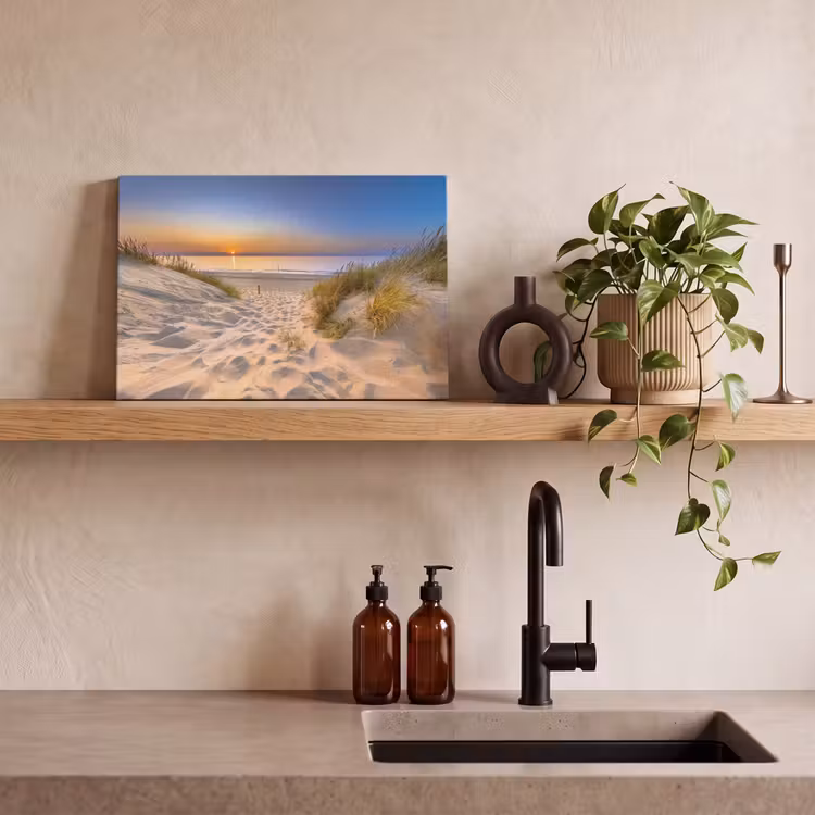 Duin - Zonsondergang - Horizon - Strand - Gras canvas 2cm klein -sfeer3