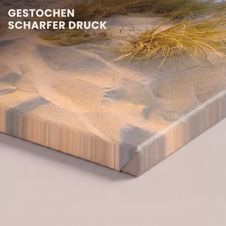 Duin - Zonsondergang - Horizon - Strand - Gras canvas 2cm klein -closeup_print_DE