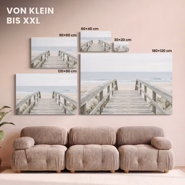 Duinen - Vlonder - Oceaan canvas 2cm klein -Xsfeer8_DE