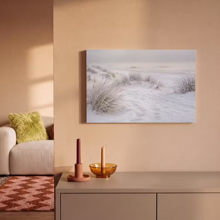 Duinen - Sneeuw - Strand - Winter - Serene canvas 2cm klein -sfeer1