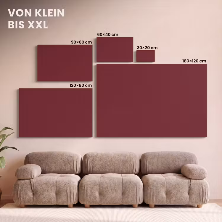Dark - Garnet - Rood canvas 2cm klein 34 -Xsfeer8_DE