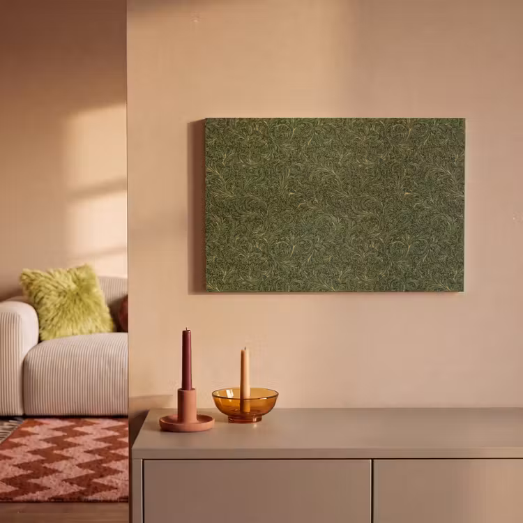 Donker - Groen - Krullend - Botanisch canvas 2cm klein 34 -sfeer1