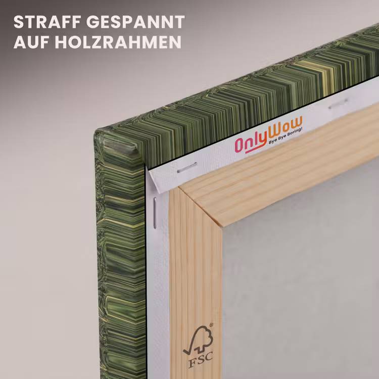 Donker - Groen - Krullend - Botanisch canvas 2cm klein 34 -uniquesellingpoint_afwerking-onlywow_DE