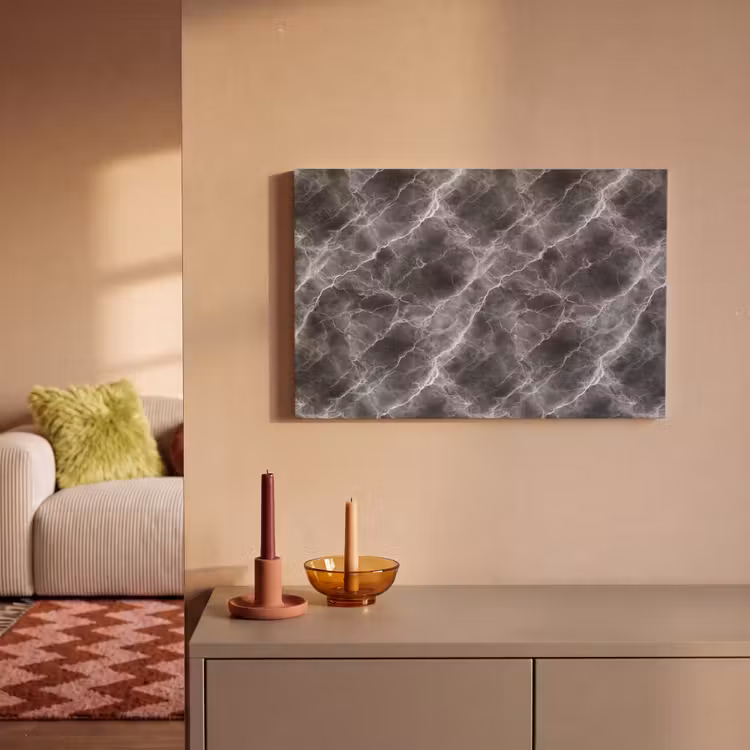 Donkergrijs - Bliksem - Marmer canvas 2cm klein 34 -sfeer1