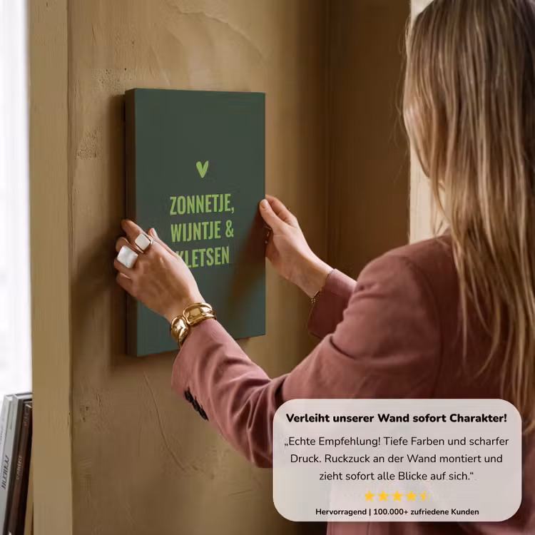 Donkergroen - Quote - Zon - Zomer canvas 2cm klein -sfeer3
