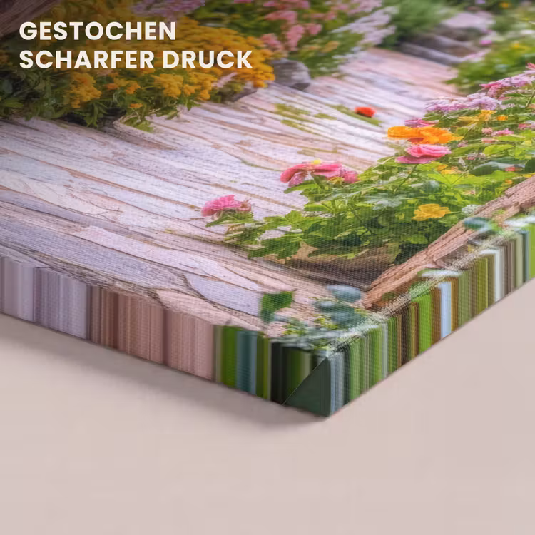 Doorkijk - Bloemen - Pad - Natuur canvas 2cm klein -closeup_print_DE
