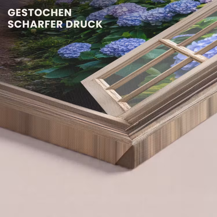 Doorkijk - Hortensia - Pad - Natuur canvas 2cm klein -closeup_print_DE