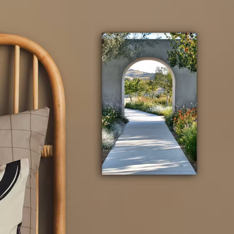 Doorkijk - Pad - Beton - Landschap canvas 2cm klein -atmosphere_sfeer3_global