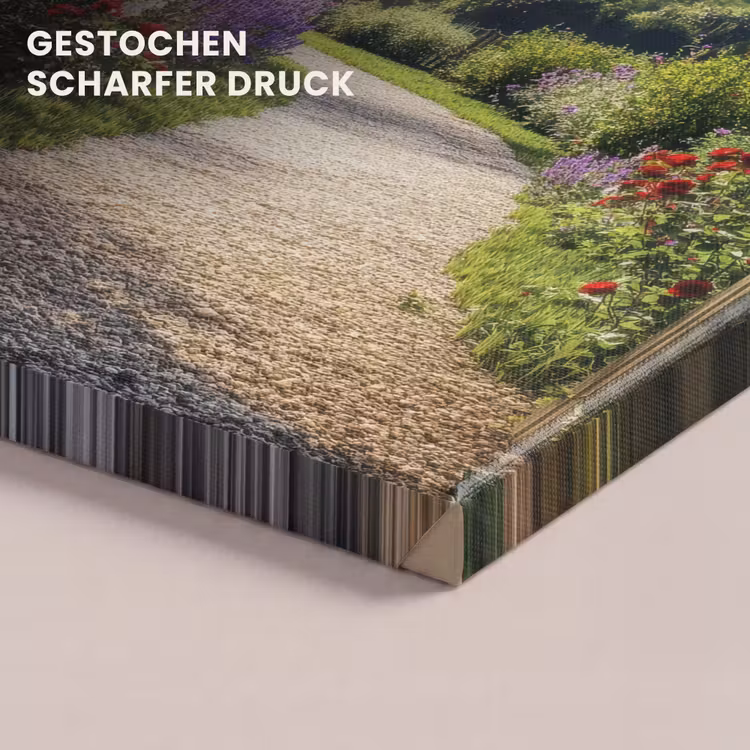 Doorkijk - Tuinboog - Bloemen - Natuur - Pad canvas 2cm klein -closeup_print_DE