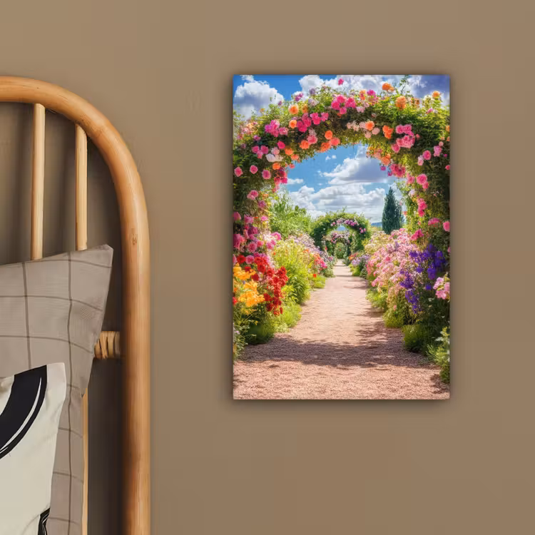 Doorkijk - Bloemen - Kleurrijk - Natuur canvas 2cm klein -atmosphere_sfeer3_global