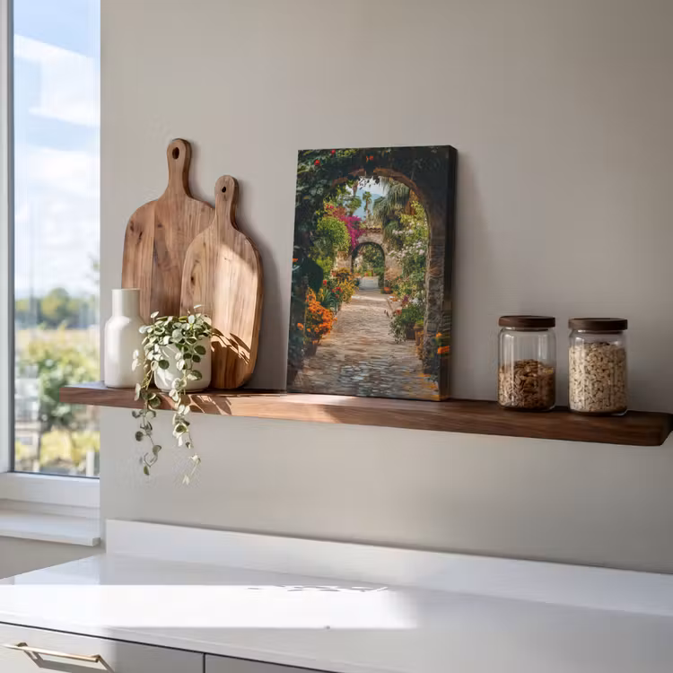Doorkijk - Bloemen - Poort - Stenen canvas 2cm klein -closeup_print_DE