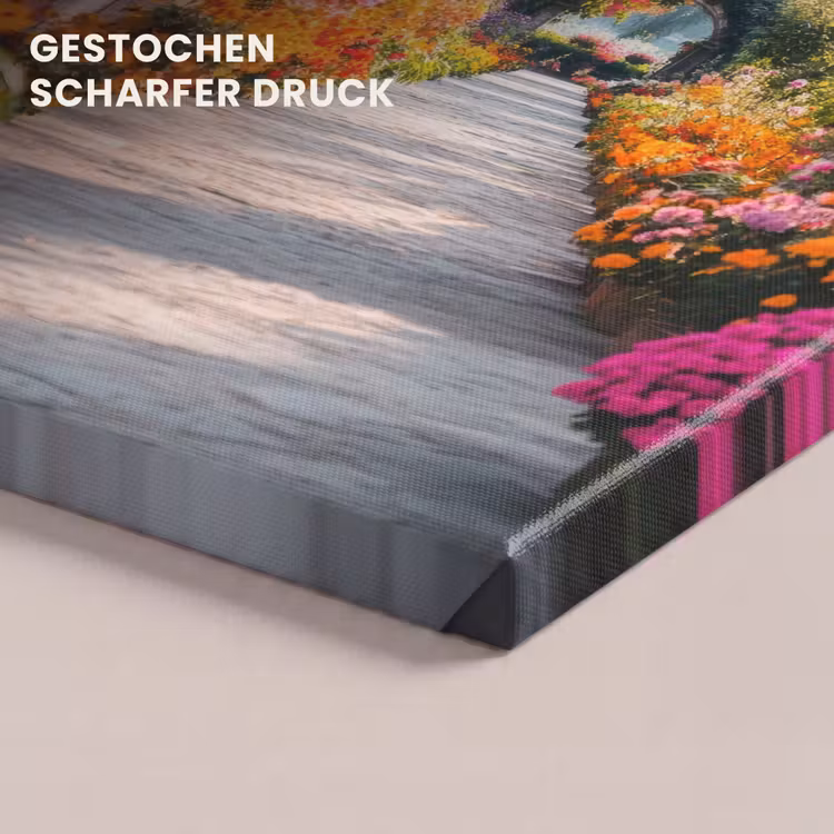 Doorkijk - Bloemen - Tropisch - Kleurrijk canvas 2cm klein -uniquesellingpoint_afwerking-onlywow_DE