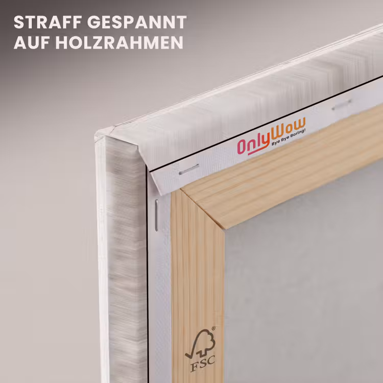 Doorkijk - Lavendel - Bloemen - Hout - Zonsondergang - Paars canvas 2cm klein -uniquesellingpoint_afwerking-onlywow_DE