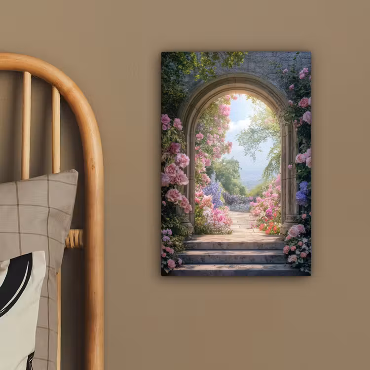 Doorkijk - Rozen - Vintage - Bloemen canvas 2cm klein -sfeer6