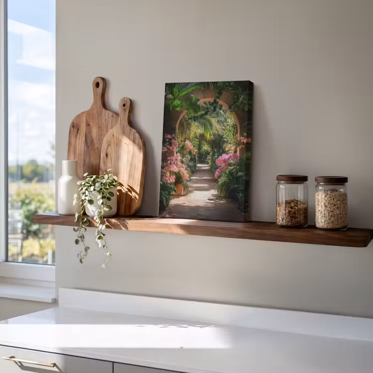 Doorkijk - Tropisch - Bloemen - Natuur canvas 2cm klein -atmosphere_sfeer3_global