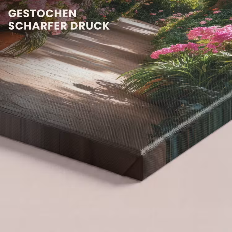 Doorkijk - Tropisch - Bloemen - Natuur canvas 2cm klein -closeup_print_DE