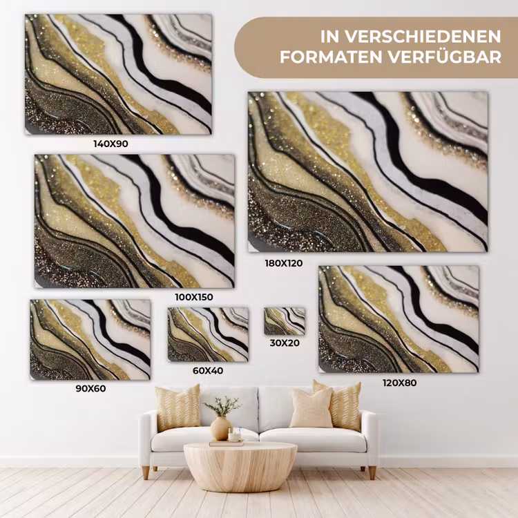 Edelsteen - Abstract - Marmer - Natuur canvas 2cm klein -Xsfeer8_DE