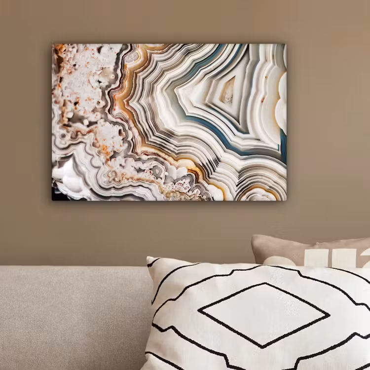 Edelsteen - Marmer - Natuur - Abstract canvas 2cm klein -sfeer6