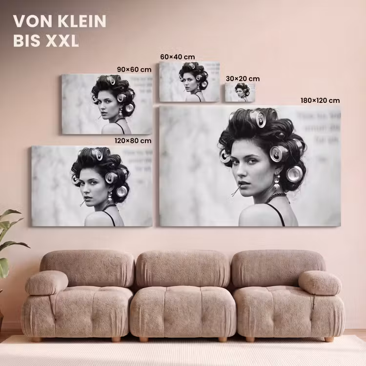 Edgy - Vrouw - Zwart - Wit canvas 2cm klein -Xsfeer8_DE