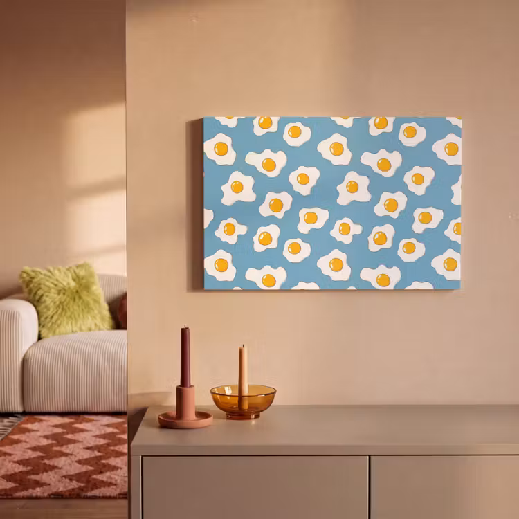 Eieren - Dooiers - Blauw canvas 2cm klein 34 -sfeer1