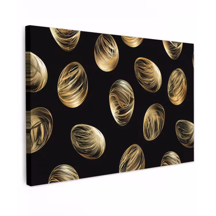 Eieren - Goud - Patroon canvas 2cm klein -z3d