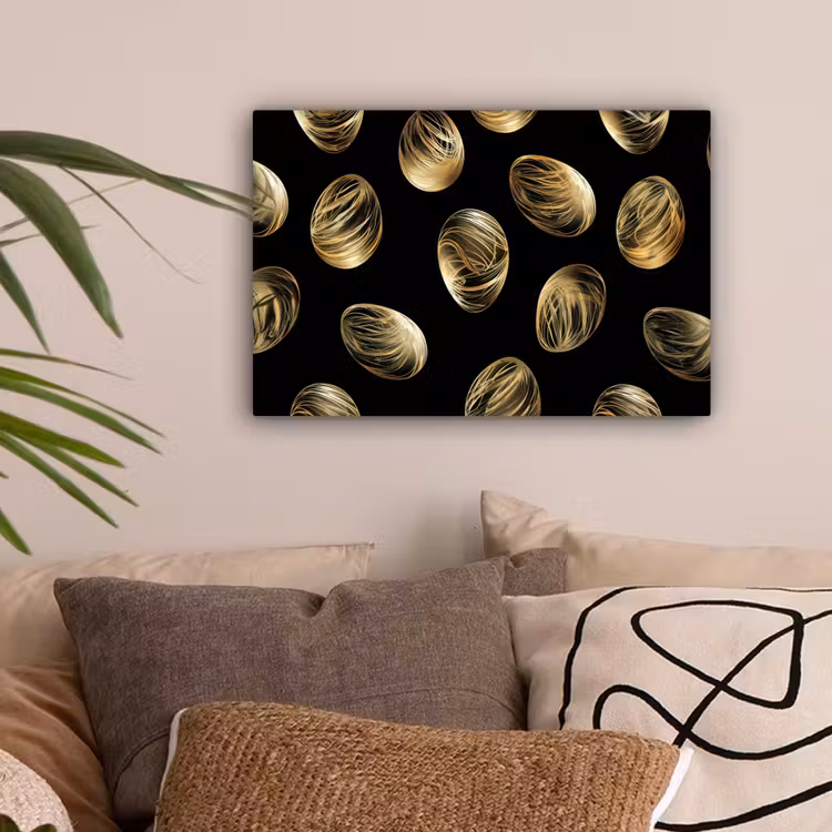 Eieren - Goud - Patroon canvas 2cm klein -sfeer1
