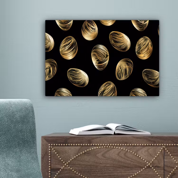 Eieren - Goud - Patroon canvas 2cm klein -sfeer4