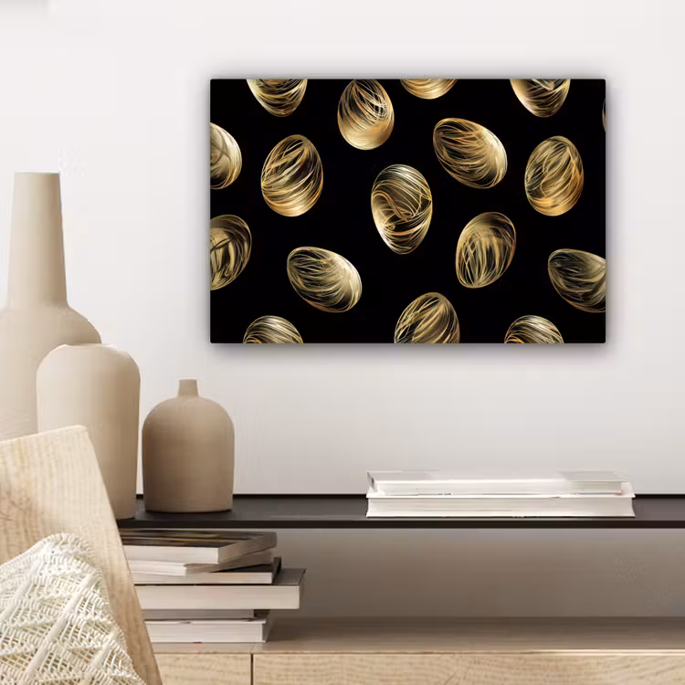 Eieren - Goud - Patroon canvas 2cm klein -sfeer6