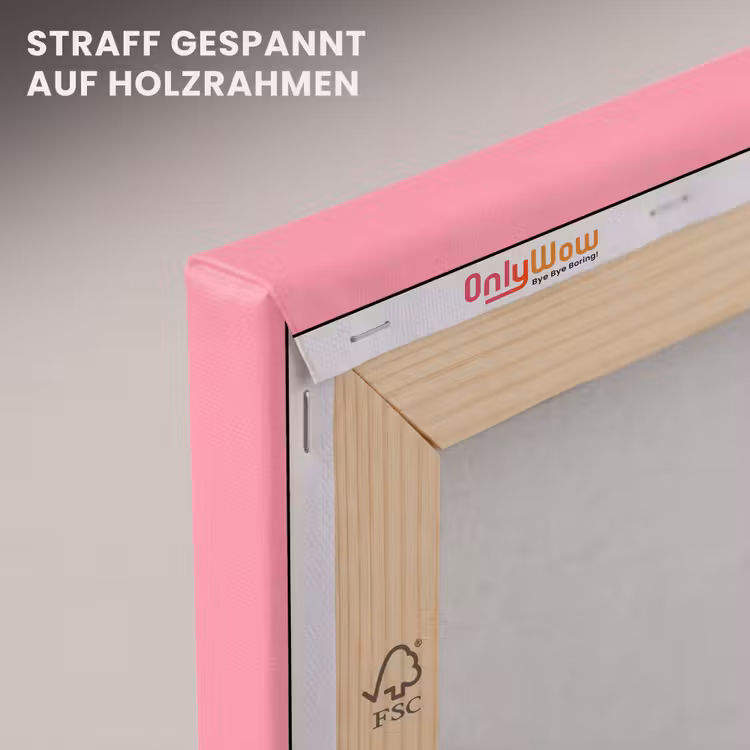 Eiffeltoren - Parijs - Architectuur - Minimalistisch - Roze canvas 2cm klein -uniquesellingpoint_afwerking-onlywow_DE