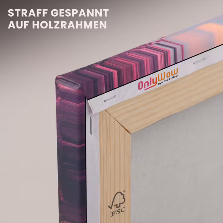 Eiffeltoren - Parijs - Roze canvas 2cm klein -uniquesellingpoint_afwerking-onlywow_DE