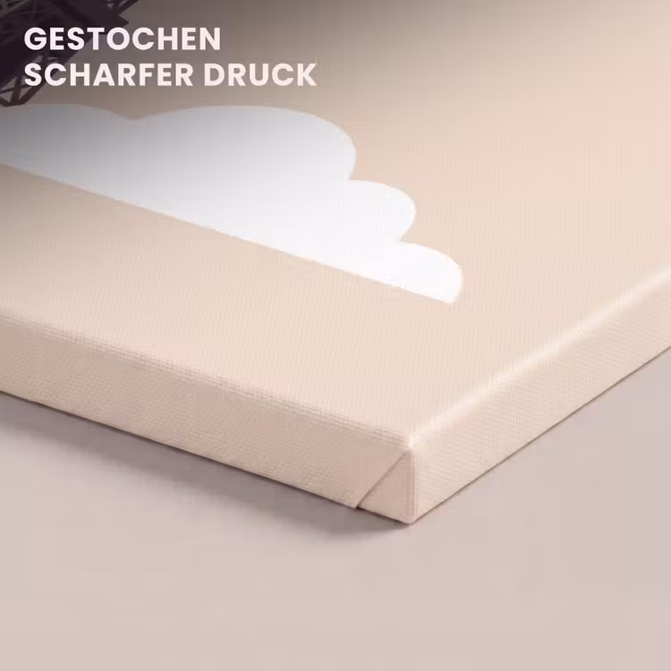 Eiffeltoren - Zon - Architectuur - Abstract - Beige canvas 2cm klein -closeup_print_DE