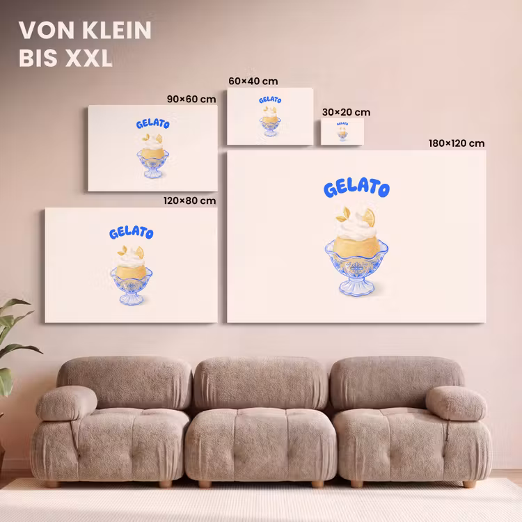 IJs - Citroen - Illustratie - Geel - Dessert canvas 2cm klein -Xsfeer8_DE