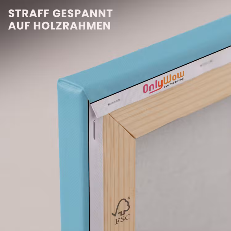 Ijsbeer - Lichtblauw - Minimalistisch canvas 2cm klein -uniquesellingpoint_afwerking-onlywow_DE
