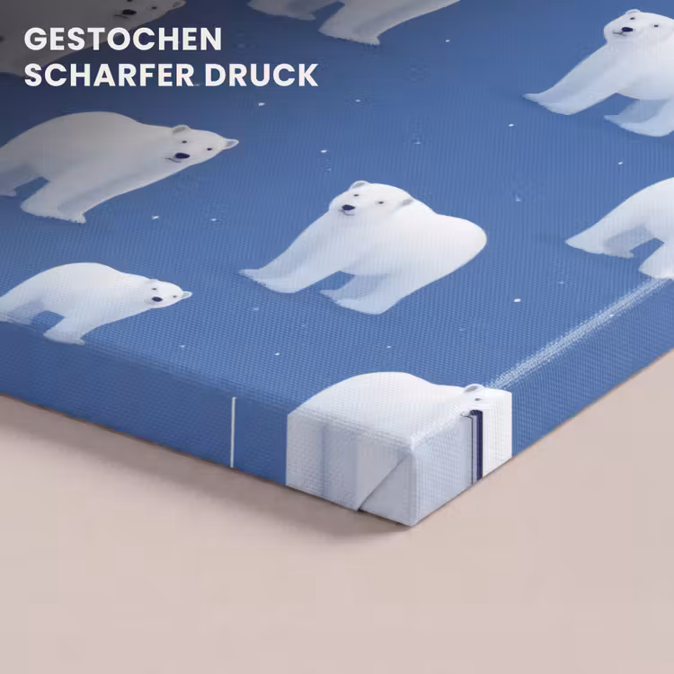 IJsbeer - Patroon - Blauw canvas 2cm klein 34 -closeup_print_DE